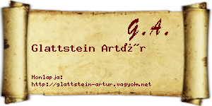 Glattstein Artúr névjegykártya